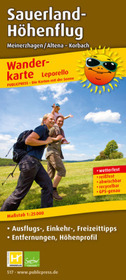 PublicPress Leporello Wanderkarte Sauerland-Höhenflug, Meinerzhagen / Altena - Korbach: Mit Ausflugszielen, Einkehr- & Freizeittipps. Wetterfest, reissfest, abwischbar. Laminiert. GPS-genau. 1:25000