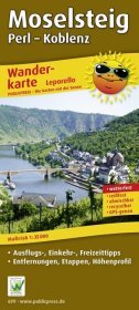 PublicPress Leporello Wanderkarte Moselsteig, Perl - Koblenz: Mit Ausflugszielen, Einkehr- & Freizeittipps, Entfernungen, Etappen, Höhenprofil, wetterfest, reißfest, abwischbar, GPS-genau. 1:35000