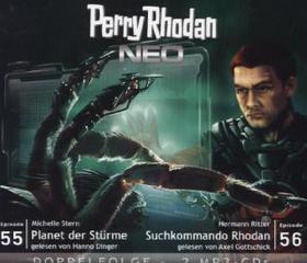 Perry Rhodan NEO MP3 Doppel-CD Folgen 55 + 56, 2 MP3-CDs: Planet der Stürme; Suchkommando Rhodan