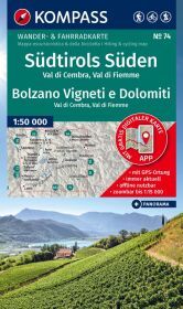 KOMPASS Wanderkarte 74 Südtirols Süden / Bolzano Vigneti e Dolomiti, Val di Cembra, Val di Fiemme 1:50.000: Wander- und Fahrradkarte in einem - inklusive Offline-Verwendung in der KOMPASS-App. Wander-& Radwege. Panorama. Skitouren. Langlaufen. Reiten.