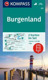 KOMPASS Wanderkarten-Set 227 Burgenland (2 Karten) 1:50.000: inklusive Karte zur offline Verwendung in der KOMPASS-App. Fahrradfahren.