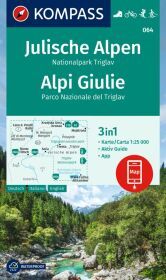 KOMPASS Wanderkarte 064 Julische Alpen, Nationalpark Triglav / Alpi Giulie 1:25.000: 3in1 Wanderkarte mit Aktiv Guide inklusive Karte zur offline Verwendung in der KOMPASS-App. Fahrradfahren. Skitouren. Langlaufen.