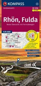 KOMPASS Fahrradkarte 3356 Rhön, Fulda 1:70.000: reiß- und wetterfest