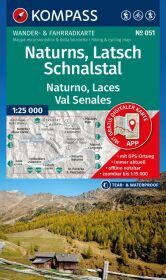 KOMPASS Wanderkarte 051 Naturns, Latsch, Schnalstal / Naturno, Laces, Val Senales 1:25.000: Wander- und Fahrradkarte in einem - inklusive Offline-Verwendung in der KOMPASS-App. Wander-& Radwege. Skitouren. Langlaufen.