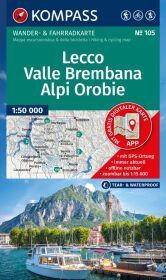 KOMPASS Wanderkarte 105 Lecco, Valle Brembana, Alpi Orobie 1:50.000: Wander- und Fahrradkarte in einem - inklusive Offline-Verwendung in der KOMPASS-App. Wander-& Radwege. Skitouren. Langlaufen. Reiten.