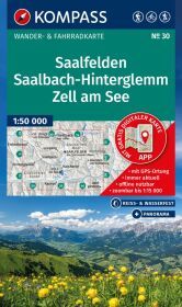 KOMPASS Wanderkarte 30 Saalfelden, Saalbach-Hinterglemm, Zell am See 1:50.000: Wander- und Fahrradkarte in einem - inklusive Offline-Verwendung in der KOMPASS-App. Wander-& Radwege. Panorama. Skitouren. Langlaufen. Reiten.