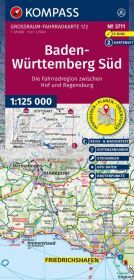 KOMPASS Großraum Fahrradkarte 3711 Baden-Württemberg Süd, die Fahrradregion vom Bodensee über das Allgäu bis zum Schwarzwald und der Schwäbischen Alb; mit Knotenpunkten 1:125.000: 2 Karten im Set, reiß- und wetterfest, GPX-Daten zum Download