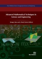 Advanced Mathematical Techniques in Science and Engineering Advanced Mathematical Techniques in Science and Engineering