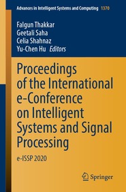 Proceedings of the International e-Conference on Intelligent Systems and Signal Processing: e-ISSP 2020
