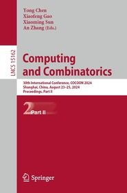 Computing and Combinatorics: 30th International Conference, COCOON 2024, Shanghai, China, August 23–25, 2024, Proceedings, Part II