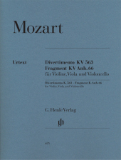 Mozart, Wolfgang Amadeus - Divertimento KV 563 ? Fragment KV Anh. 66: Besetzung: Streichduos und -trios
