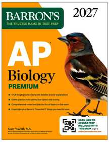 AP Biology Premium, 2027: Prep Book with 6 Practice Tests + Comprehensive Review + Online Practice (Barron's AP Prep): Prep Book with 6 Practice Tests + Comprehensive Review + Online Practice (Barron's AP Prep)